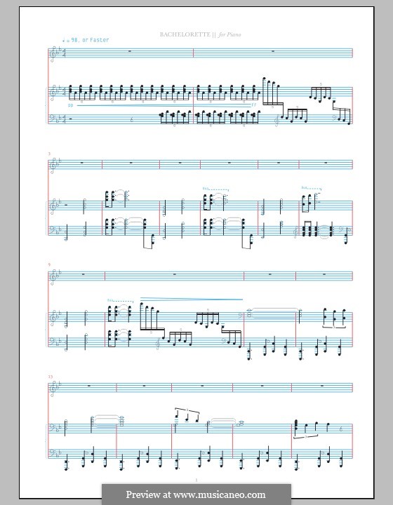 Bachelorette (Bjork): Para vocais e piano by Bjork Gudmundsdottir, Sigurjon Sigurdsson