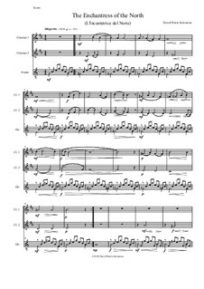 The Enchantress of the North (L'Incantatrice del Norte): For 2 clarinets and guitar by David W Solomons