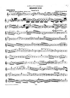 Brass Quartet No.2 in F Major, Op.29: parte corneta by Wilhelm Ramsöe