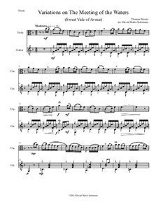 The meeting of the waters: Variations, for viola and guitar by Thomas Moore