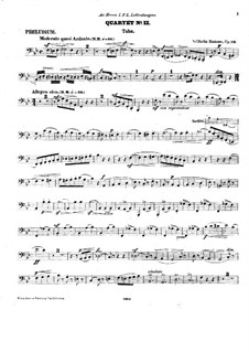 Brass Quartet No.2 in F Major, Op.29: Tuba, partes by Wilhelm Ramsöe