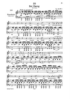 Der Zwerg (The Dwarf), D.771 Op.22 No.1: para voz baixa e piano by Franz Schubert