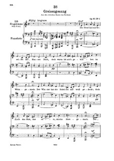 Greisengesang (Song of Old Age), D.778 Op.60 No.1: para voz baixa e piano by Franz Schubert