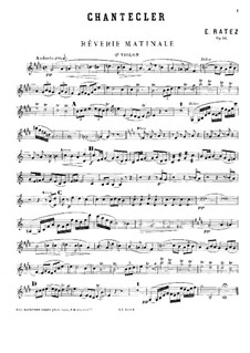 Chantecler. String Quartet, Op.54: violino parte II by Emile Pierre Ratez