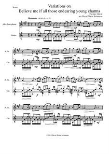 Believe Me, if All Those Endearing Young Charms: Variations, for alto saxophone and guitar by Thomas Moore