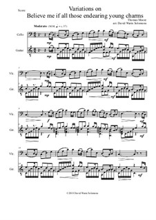 Believe Me, if All Those Endearing Young Charms: Variations, for cello and guitar by Thomas Moore
