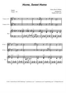 Home, Sweet Home: para quarteto de bronze by Henry Bishop