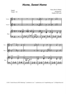 Home, Sweet Home: para quartetos de cordas by Henry Bishop