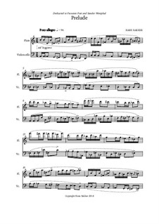 Prelude, Intermezzo and Fugue: For flute and violoncello by Hans Bakker