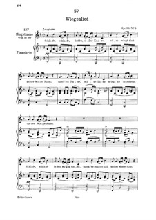 Wiegenlied (Cradle Song), D.498 Op.98 No.2: para voz baixa e piano by Franz Schubert