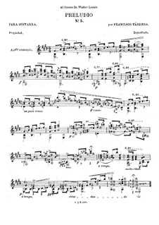 Preludes: introdução No.5 by Francisco Tárrega