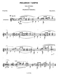 No.7 in A Major: Para Guitarra by Frédéric Chopin