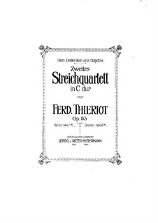 String Quartet No.2 in C Major, Op.93: violino parte I by Ferdinand Thieriot