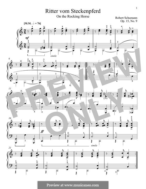 No.9 Ritter vom Steckenpferd (Knight of the Hobbyhorse): Para Piano by Robert Schumann