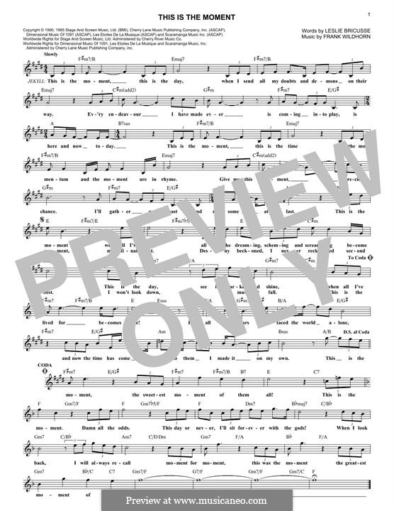 This Is The Moment (from Jekyll And Hyde): melodia by Frank Wildhorn