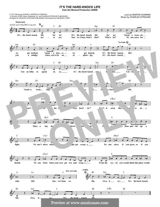 It's the Hard-Knock Life (from Annie) por C. Strouse em músicaNeo