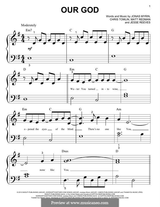 Our God: Para Piano by Chris Tomlin, Jesse Reeves, Jonas Myrin, Matt Redman