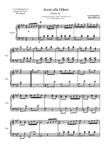 Rondo alla turca: para um único musico (Editado por H. Bulow) by Wolfgang Amadeus Mozart