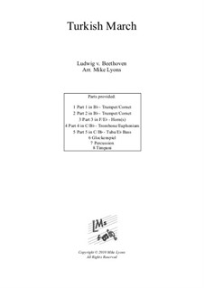 Turkish March: Para quinteto de metais by Ludwig van Beethoven