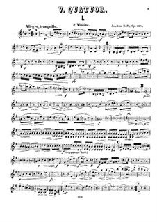 String Quartet No.5 in G Major, Op.138: violino parte II by Joseph Joachim Raff