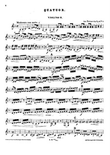 Quartet for Strings No.3 in F Major, Op.17 No.3: violino parte II by Anton Rubinstein