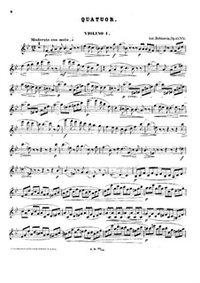 Quartet for Strings No.5 in B Flat Major, Op.47 No.2: violino parte I by Anton Rubinstein