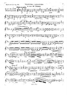 Septet for Violin, Viola, Cello, Clarinet, French Horn, Double Bass and Piano, Op.88: violino parte II by Ignaz Moscheles