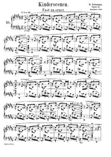 No.10 Fast zu ernst (Almost Too Serious): Para Piano by Robert Schumann