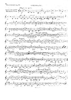 Septet for Violin, Viola, Cello, Clarinet, French Horn, Double Bass and Piano, Op.88: parte trompa by Ignaz Moscheles