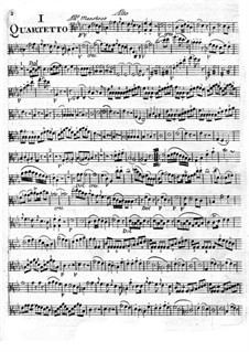 Six String Quartets: parte viola by Giuseppe Maria Cambini