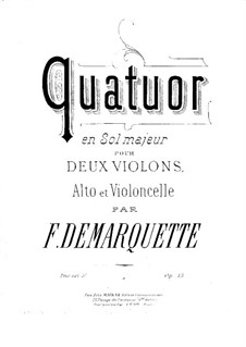 String Quartet in G Major, Op.13: parte violoncelo by F. Demarquette