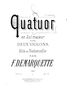 String Quartet in G Major, Op.13: violino parte II by F. Demarquette