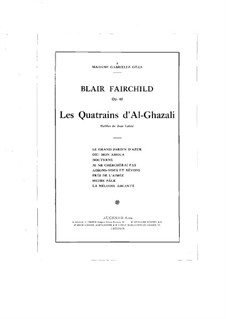 Les quatrains d'Al-Ghazali, Op.40: Les quatrains d'Al-Ghazali by Blair Fairchild