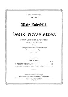 Two Novelettes, Op.10: parte do violino by Blair Fairchild