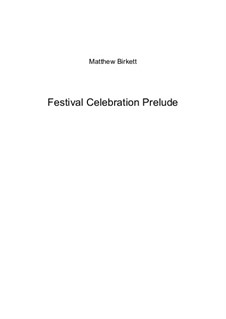 Festival Celebration Prelude: Youth band edition by Matthew Birkett