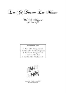 Là ci darem la mano: Para quinteto de metais by Wolfgang Amadeus Mozart