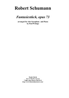 Three Fantastic Pieces, Op.111: para alto saxofone e piano by Robert Schumann