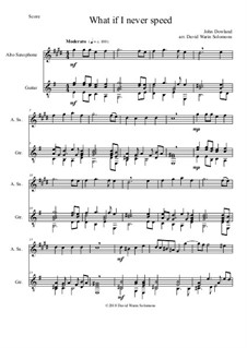What if I never speed: For alto saxophone and guitar by John Dowland