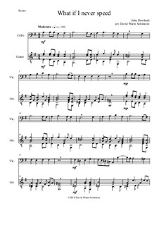 What if I never speed: para violoncelo e guitarra by John Dowland