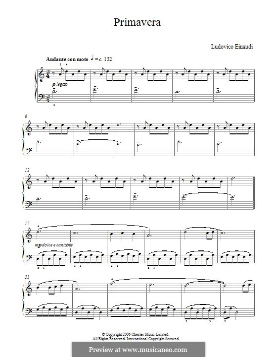 Primavera: Para Piano by Ludovico Einaudi