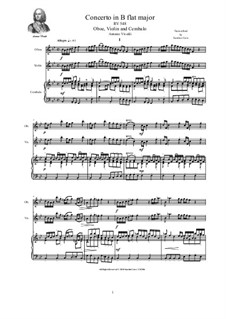 Concerto for Violin, Oboe and Strings in B Flat Major, RV 548: Score, parts by Antonio Vivaldi
