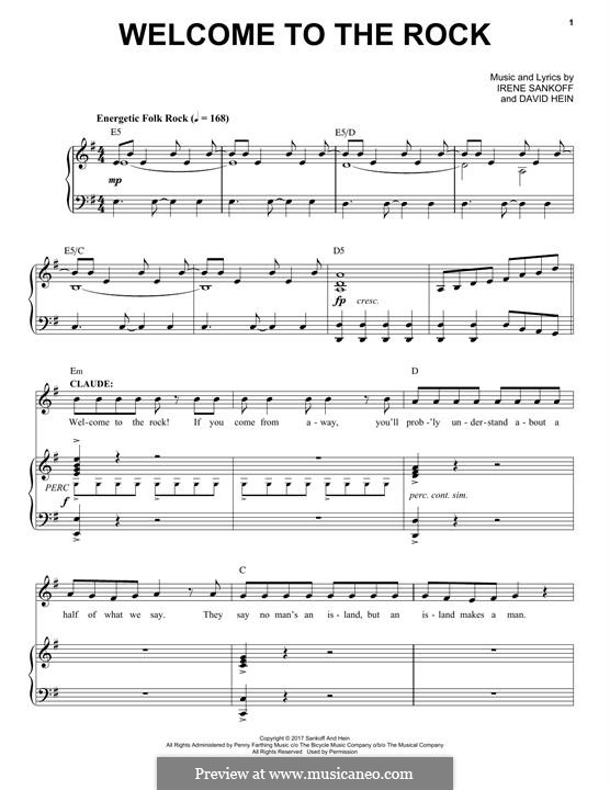 Welcome to the Rock: Para vocais e piano by Irene Sankoff, David Hein