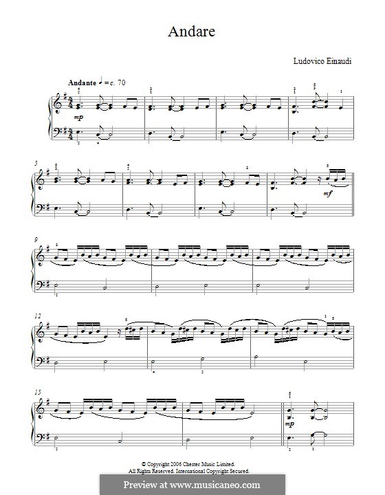 Andare: Para Piano by Ludovico Einaudi