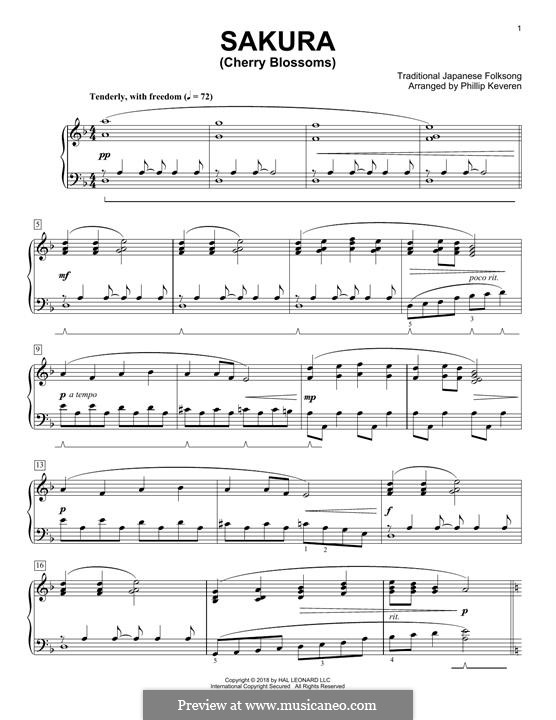 Sakura (Cherry Blossom): Para Piano by folklore