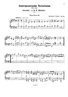 Contrapuntal Variations on Gavotte by Handel for Two Pianos Four Hands, Op.54: piano parte II by Bernhard Scholz