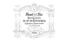 Concerto Grosso No.2 in F Major, HWV 320: para piano de quadro mãos by Georg Friedrich Händel