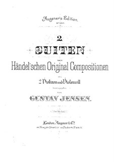 Two Suites on Themes by Handel for Two Violins and Cello: violino parte I by Gustav Jensen