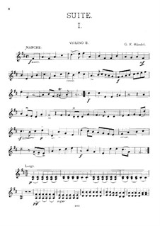 Two Suites on Themes by Handel for Two Violins and Cello: violino parte II by Gustav Jensen