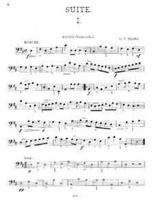 Two Suites on Themes by Handel for Two Violins and Cello: parte violoncelo by Gustav Jensen