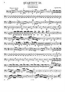 String Quartet No.50 in B Flat Major, Hob.III/67 Op.64 No.3: parte violoncelo by Joseph Haydn